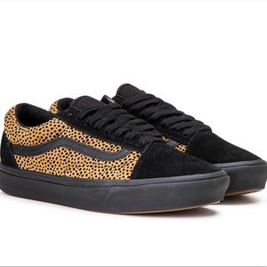 NEW Vans Old Skool Tiny Cheetah Leopard Black